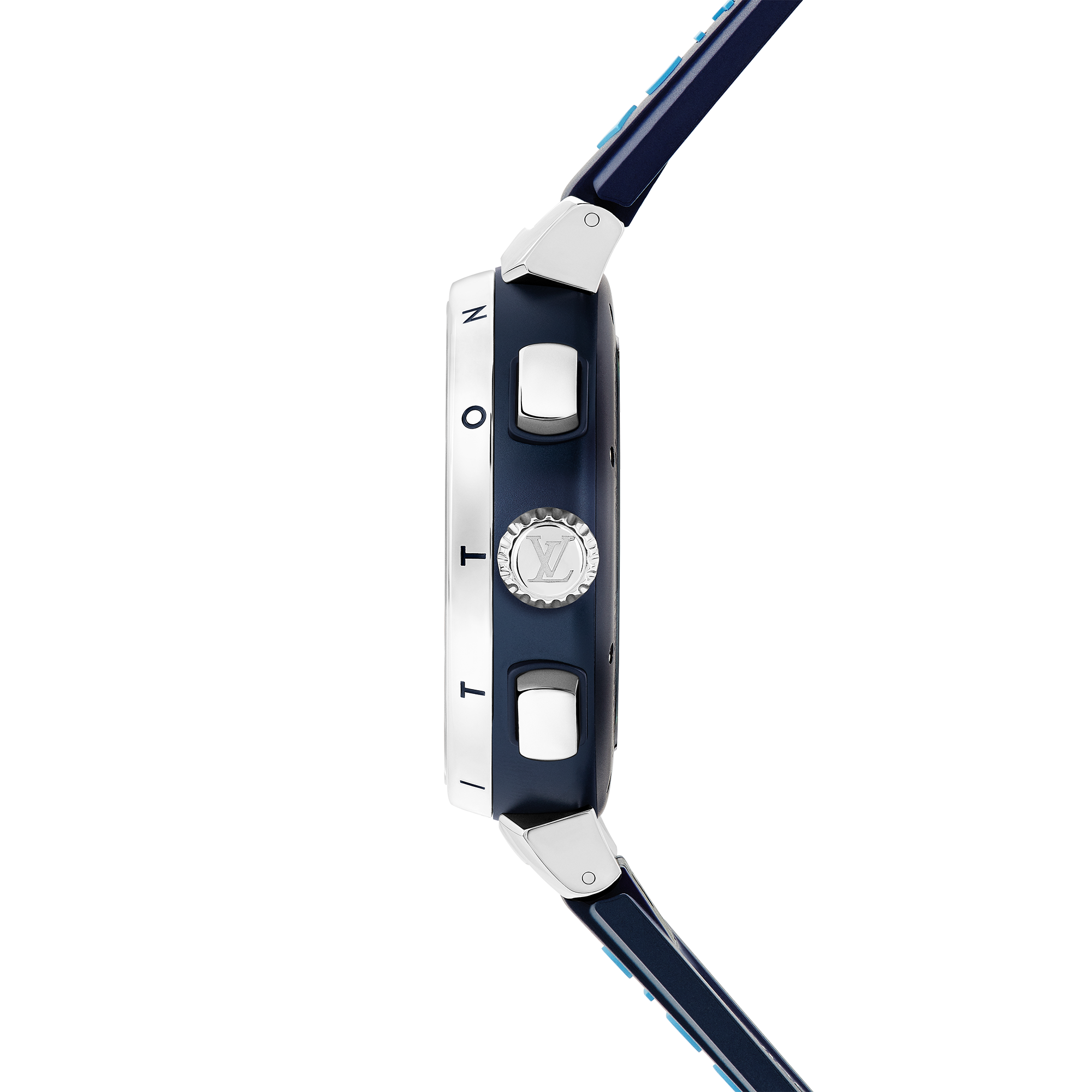 Todos los relojes } Reloj Tambour Street Diver Chronograph, automático, 46 mm, en acero | Louis Vuitton ® (Ampliar producto)